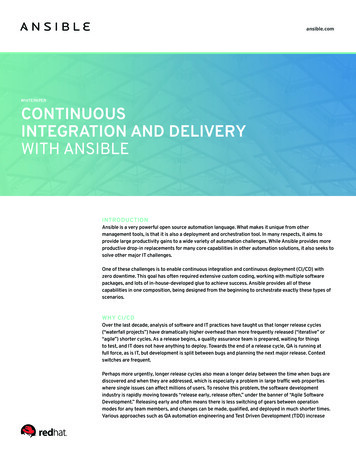 Continuous Integration And Delivery With Ansible