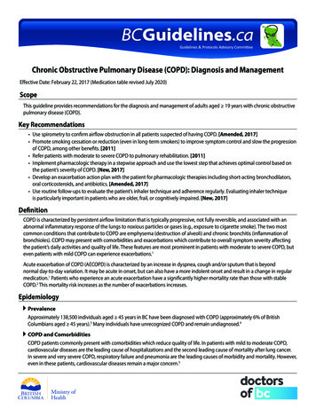 Chronic Obstructive Pulmonary Disease (COPD): Diagnosis And . - Gov