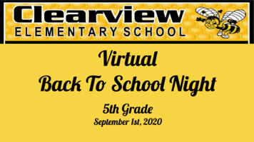Back To School Night Virtual