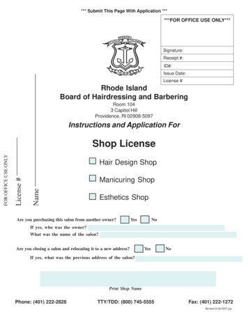 Shop License - RI.gov: Rhode Island Government