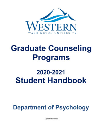 Graduate Counseling Programs - Western Washington University