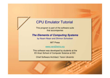 CPU Emulator Tutorial - Goucher College
