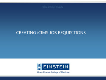 CREATING ICIMS JOB REQUISITIONS - Einstein Med