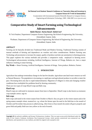 Comparative Study Of Smart Farming Using Technological Advancements