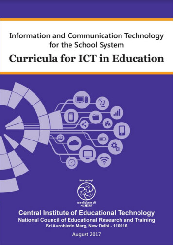 Curricula For ICT In Education Booklet
