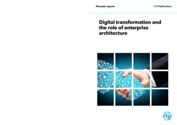 Digital Transformation And The Role Of Enterprise Architecture {field .