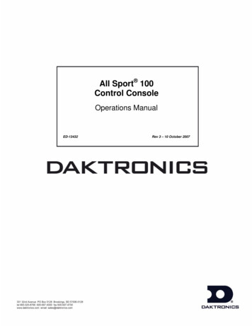 Daktronics Allsport 100 Operation Manual - Yahoo!