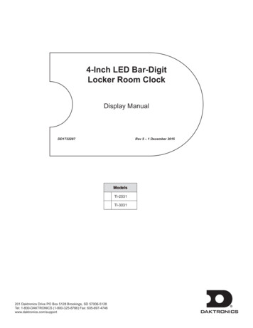 4-Inch LED Bar-Digit Locker Room Clock - Top Product Menu