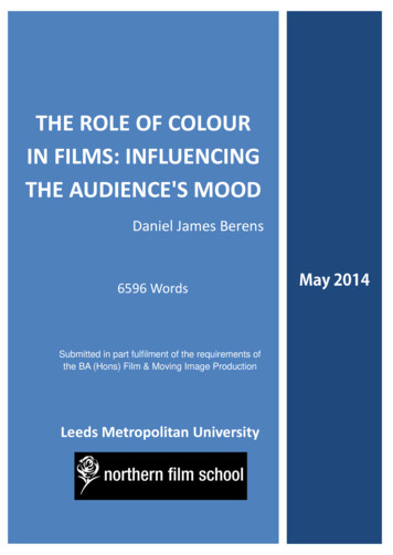 The Role Of Colour In Films: Influencing The Audience's Mood