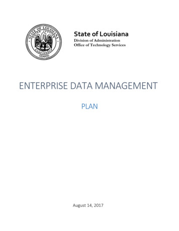 ENTERPRISE DATA MANAGEMENT - Louisiana