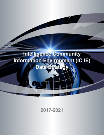 Intelligence Community Information Environment (IC IE) Data Strategy