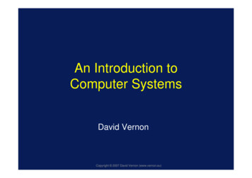 Introduction To Computer Architecture - David Vernon