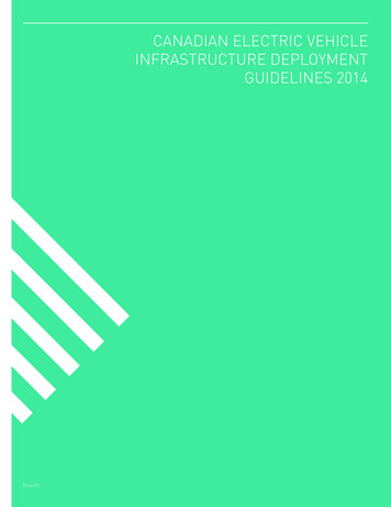 Canadian Electric Vehicle Infrastructure Deployment Guidelines 2014