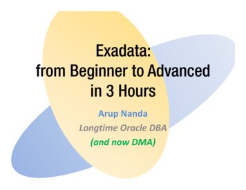 Exadata From Beginner To Advanced In 3 Hours - Proligence