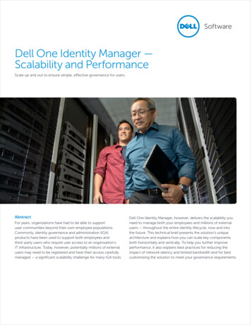 Dell One Identity Manager — Scalability And Performance