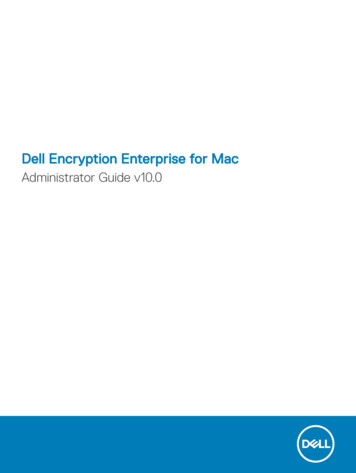 Dell Encryption Enterprise For Mac Administrator Guide V10