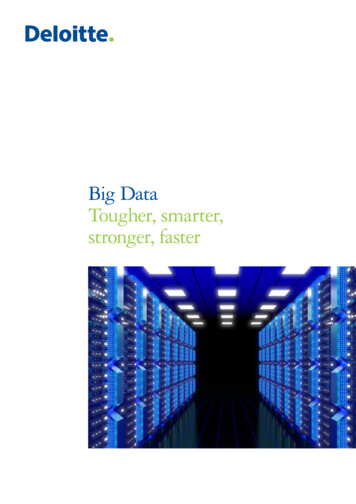Big Data Tougher, Smarter, Stronger, Faster