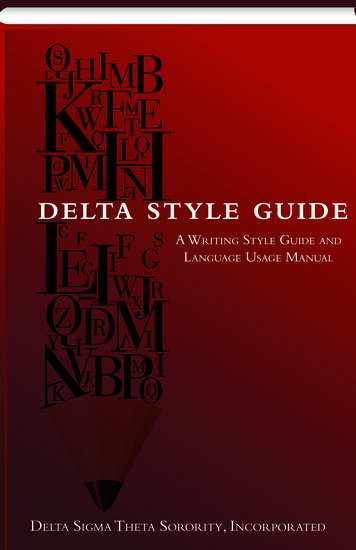 Delta Style Guide - About Us