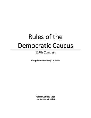 Rules Of The Democratic Caucus - Dems.gov