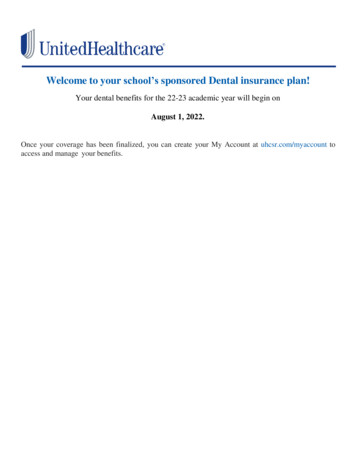 Welcome To Your School's Sponsored Dental Insurance Plan!