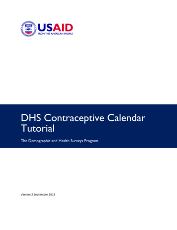 DHS Contraceptive Calendar Tutorial