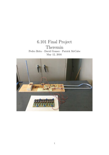 6.101 Final Project Theremin - Massachusetts Institute Of Technology