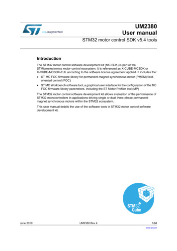 STM32 Motor Control SDK V5.4 Tools - User Manual