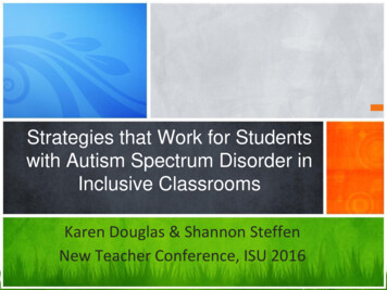 Strategies That Work For Students With Autism Spectrum .