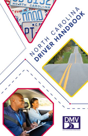Dear North Carolina Driver - NCDOT