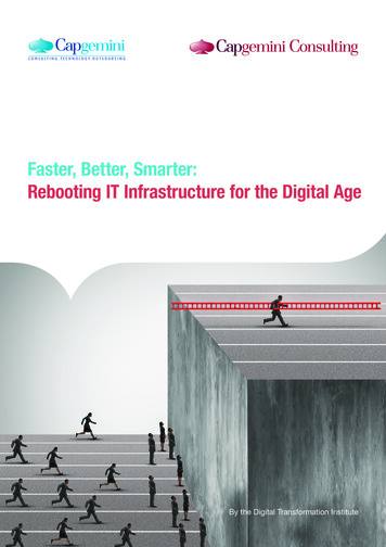 Faster, Better, Smarter: Rebooting IT Infrastructure For .