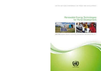 Renewable Energy Technologies For Rural Development