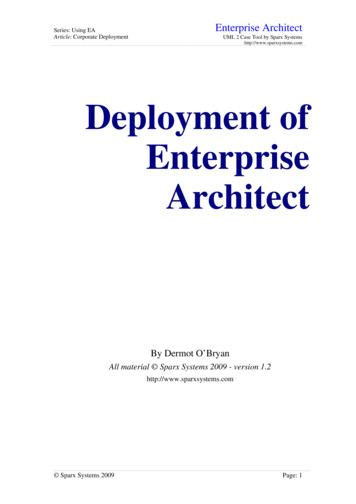 Deployment Of Enterprise Architect - Sparx Systems
