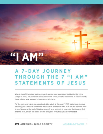 A 7-DAY JOURNEY THROUGH THE 7 “I AM” STATEMENTS OF 