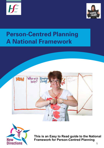 Person-Centred Planning A National Framework 