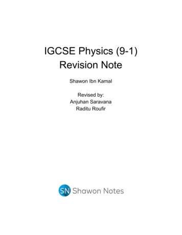IGCSE Physics (9-1) Revision Note - Shawon Notes