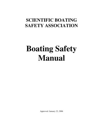Boating Safety Manual - San Jose State University