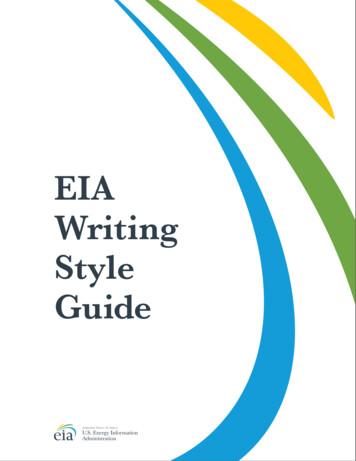 EIA Writing Style Guide - Energy Information Administration