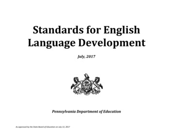 Standards For English Language Development