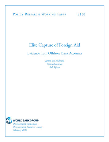 Elite Capture Of Foreign Aid - World Bank