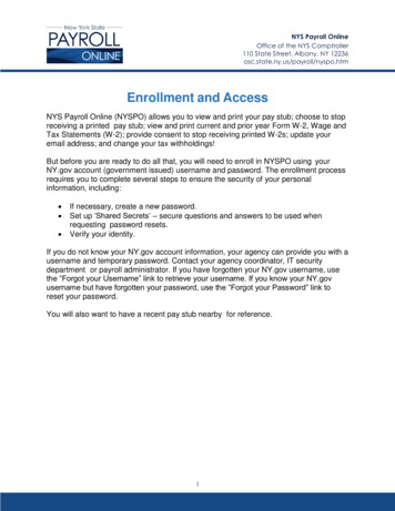 Enrollment And Access - New York State Comptroller