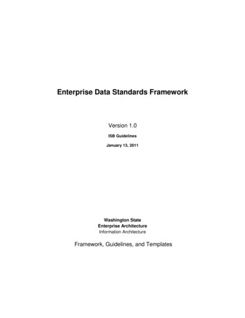 Enterprise Data Standards Framework - Wa