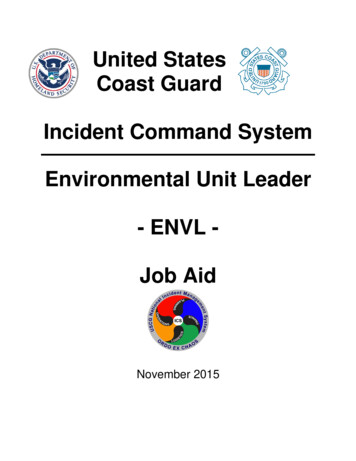 United States Coast Guard Incident Command System Environmental Unit .