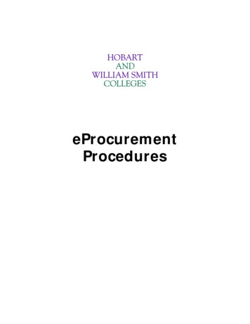 EProcurement Procedures V1.4 - HWS