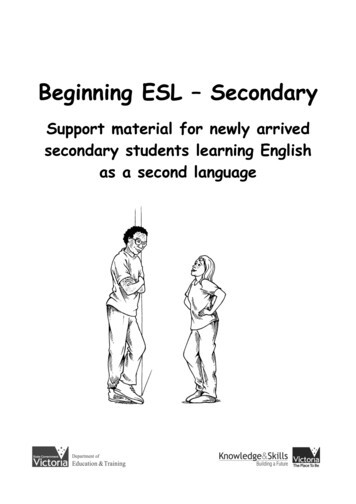Beginning ESL - Secondary