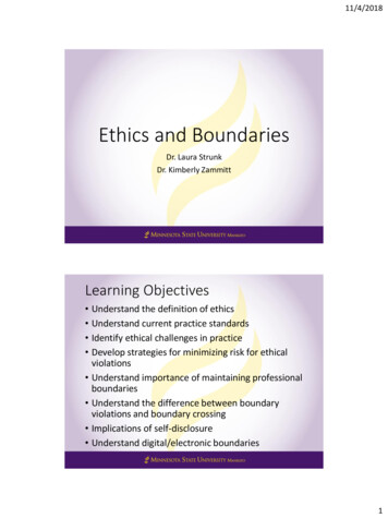 Ethics And Boundaries - Three Rivers CAP