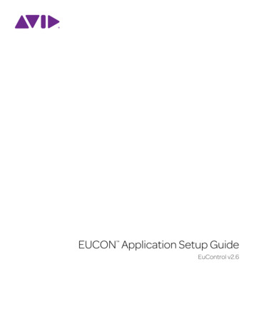 EUCON Application Setup - Avid Technology