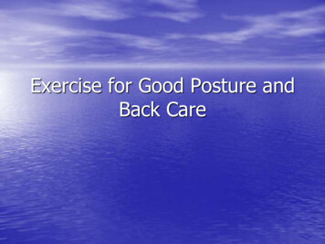 Exercise For Good Posture And Back Care - University Of Houston