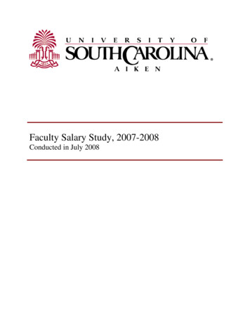 Faculty Salary Study, 2007-2008
