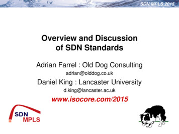 Overview And Discussion Of SDN Standards