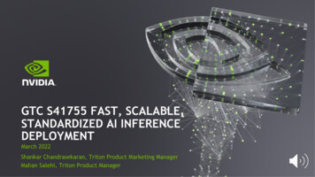 Gtc S41755 Fast, Scalable, Standardized Ai Inference Deployment